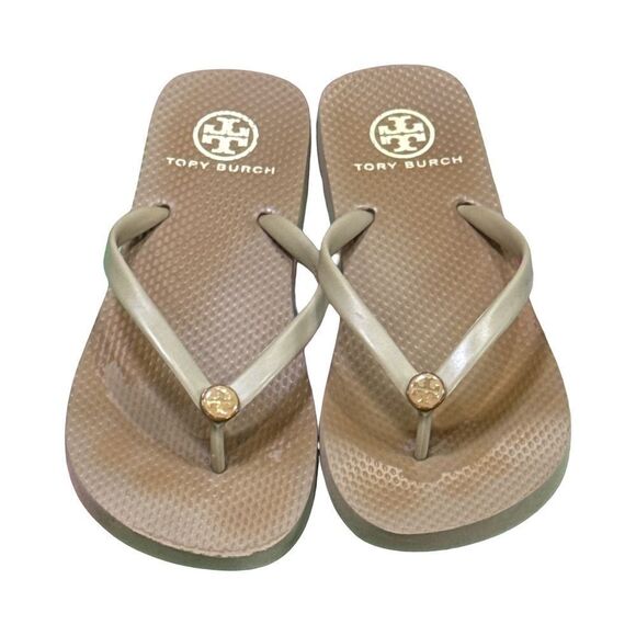 Tory Burch Flip Flop Taupe. - Picture 1 of 5